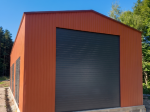 Plechová hala 6×15 x 4,13m – světle hnědá "ZEUS"